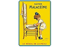 Éditions Clouet 29078 - Petite Plaque métal 15x21 cm Savon Malacéïne - Le régal de la Peau