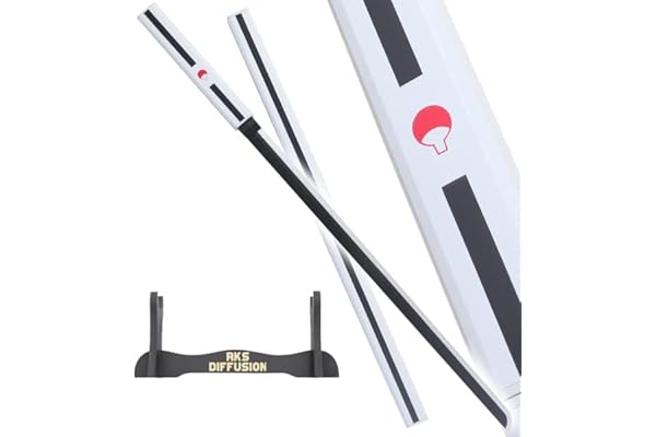 RKS Diffusion Sasuke Katana en Bois Lame Decoration Epee Kusanagi Sabre Cosplay + Presentoir Inclus