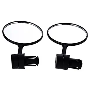 LIOOBO Pair of Universal Adjustable Bicycle Handlebar Rearview Mirror 360 Degrees Bike MTB Motorcycle Cycling Handlebar Plug Flexible Rear Sight Mirror