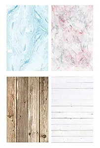 Store2508 (Pack of 2) Flat Lay Flatlay Tabletop Photography Backdrop Background for Food, Jewelry, Cosmetics, Small Product, Photo Pros and More, 56 * 88 cm, (Set N) Multicolour