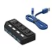 Produktbild Tumao USB 3.0 Hub 4 Ports, USB 3.0 Schalter Hub Superspeed DatenHub USB 3.0 Kabel designt für iMac, MacBook, MacBook Pro, MacBook Air, Mac Mini, Mobile Geräte, Ultrabooks