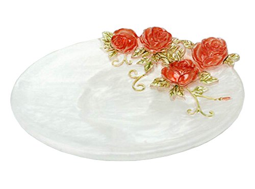 Stylish Resin Soap Dishes Shower Soap Dish Soap Holders Rose White