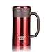 Produktbild Doppelwandiger vakuumisolierter Edelstahl Wasser Flasche/Thermos Kaffee Tasse mit Tragegriff und abnehmbarer Tee strainer-bpa [450ml/444 ml] rot