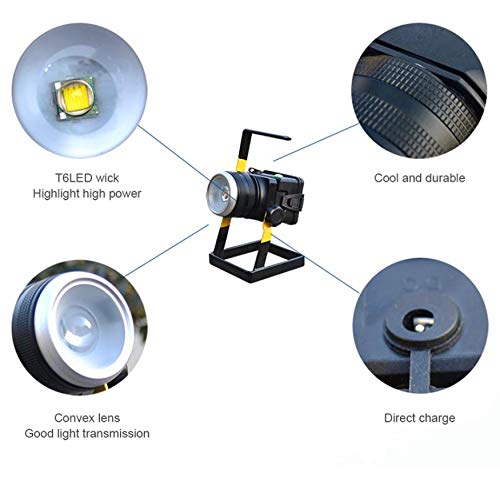 Projecteur--Projection-Rotative--Zoom-Orientable-Avec-Lampe-De-Secours-Mobile-Pour-Site-Minral-Immobilier-Camping-30W