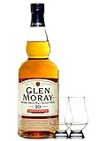  Glen Moray 10 Jahre Chardonnay Cask Single Malt Whisky 0,7 Liter + 2 Glencairn Gläser