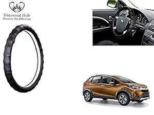 Universal Hub- Ring Type (Gold Black) Car Steering Wheel Cover for WRV