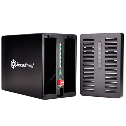 SilverStone SST-DS322B – USB 3.0 Externes Festplatten-Gehäuse für 2 x 3,5″ SATA-HDDs oder -SSDs mit konfigurierbaren RAID-Funktionen, schwarz - 8
