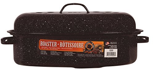 Columbian Home Cubierto Oval Roaster cerámica en Acero Negro 15 x 10 - 1/4 x 6 - 1/4 por Colombia