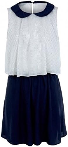 Ex Miss Selfridge Blue White Polka Dot Printed Sun Romper Playsuit Size 4 6 8 10 (UK 10)