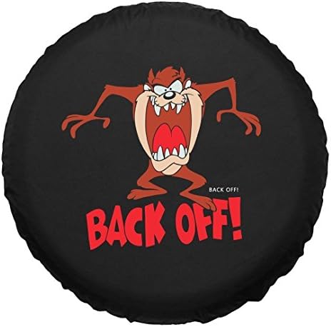Sanlitock "Back Off!" Spare Tire Cover Cartoon Character Car SUV Spare Tire Cover R15(70-75cm)