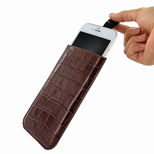 Piel Frama 680COM - Funda para Apple iPhone 6  dise  o cocodrilo  marr  n