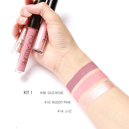 Yogogo Neue Mode Matte Lippenstift Kosmetik Sexy Lip Metallic Lip Gloss Kit - 2