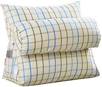 Fine Office Sofa Bedside Triangle Soft Bag Waist Pillow Back Cushion, Removable Washable Adjustment A++ ( Color : B-sky blue60cm )