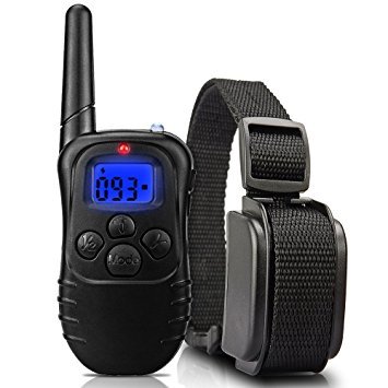 TAN-Advanced-Remote-Dog-Training-CollarRechargeable-and-Waterproof-Anti-Barking-Collar-with-BeepVibration-Blue-Backlight-Screen-No-Shock-Vibration-Bark-Control-Collar