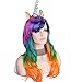 Produktbild JUZEN Einhorn Styling Wig, Bunte Haar-Sets, Natural Waves, Fluffy and Breathable, Wig Props Halloween Kostüm Kostüme Matching Kostüme,Purple