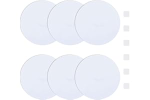 UFURMATE Lot de 6 cache-trous muraux en plastique PVC - Kit de réparation pour sol, plafond et mur (12,7 cm)