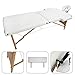 Produktbild Todeco - Klappbare Massageliege, Professioneller Massagetisch - Größe: 186 x 71 x 62 cm - Höhe: Verstellbar 62-83 cm - Weiß, Holzbeine, 2 klappbare Teile, mit Kopfstütze, Armstütze und Tragetasche