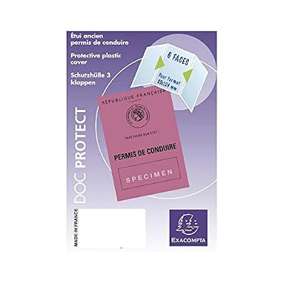 Exacompta : Etui de Protection Permis de Conduire Français Format 8.5 x 12.4cm