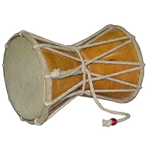 SAI Musicals Handmade Damru/Shiv Damroo/Musical Instruments Damroo/Damru Multicolour Damru (6, Yellow)