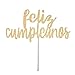 Produktbild Feliz Cumpleaños Cake Topper Spanish Happy Birthday Cake Toper Birthday Cake Topper Feliz Cumpleanos Fiesta Birthday Glitter Cardstock Topper