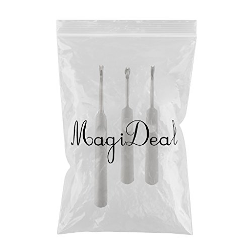MagiDeal 3 Stücke U V Geformte Nähte Groove Skiving Rand Leder Handwerk Werkzeug Kit - 2