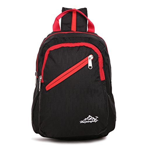 Preisvergleich Produktbild HWJIANFENG Damen Herren Nylon Daypacks Backpack Rucksack Schulrucksack Brusttasche Schultertasche Brustbeutel Schule Uni Outdoor Freizeit Reise Sport 3L wasserdicht, Schwarz