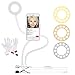 Produktbild Neewer USB Selbstklemmendes LED Selfie Ringlicht mit Handyhalter und 3 in 1 Reinigungsset (3-Lichtmodus, 8-stufige Helligkeit) für YouTube, Livestream, iPhone X/8/7/6S, Samsung(weiß)