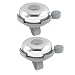 Produktbild sourcingmap® 2Stk. Silber Ton Aluminium Alu Radfahren Fahrrad Lenker Laut Horn Bell Ring