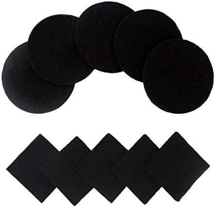10Pack Kitchen Compost Bin Filters, Qntry Activated Carbon Pail Refill Replacement Filters Round 17cm and Square 12cm(Thickness10mm)