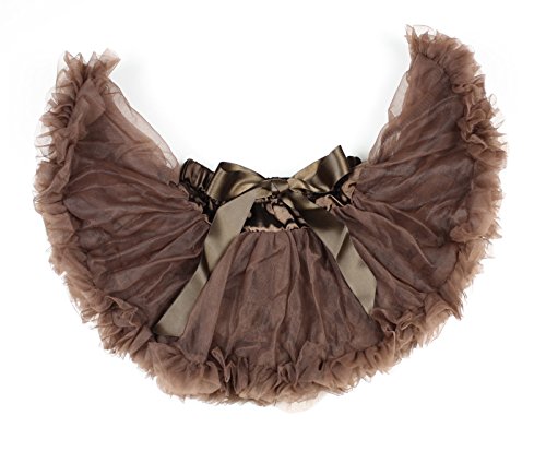 Plain Brown Newborn Baby Pettiskirt Skirt Tutu Dress Girl Clothing Nb-12m (Brown)