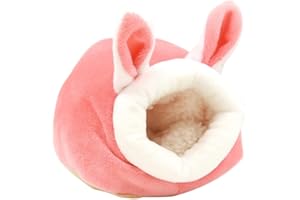 KLOVA Hámster House - Cama de dormir de terciopelo cálido para roedores/conejillos de indias, accesorios de casa de hámster, lindo hámster, jaula de terciopelo para hámster