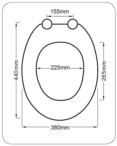 Eisl ED09010SC MDF Holzkern WC Sitz mit Absenkautomatik, weiß - 6