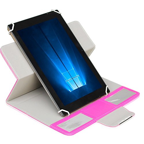 Tablet Tasche mit Ständerfunktion Hülle für Medion Lifetab P9702 X10302 P10400 P10506 P10505 S10366 S10352 Tablet von Schutztasche in Pink Schutzhülle Universal Stand Tasche Etui Cover Case hochwertige Verarbeitung von UC-Express - 3