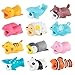 Price comparison product image NIMU 12 Pack Charger Saver Cable Bites Mobile Phone Lightning Protector Cute Animals Design Phone Accessory USB Cable Cord Prime