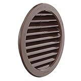 Paso aire 135 cm² La ventilación t16rm-y Rejilla Redonda De Plástico empotrable, marrón