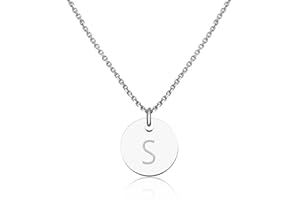 GD GOOD.DESIGNS EST. 2015 Good.Designs Collier à Pendentif avec Lettre gravée pour Femme, argenté