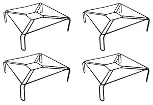 Shiyon Iron Pot Stand,Plant Stand,Flower Stand-Black, Size-Length 26x Width 26x Height 8 cm- 4 Pieces.