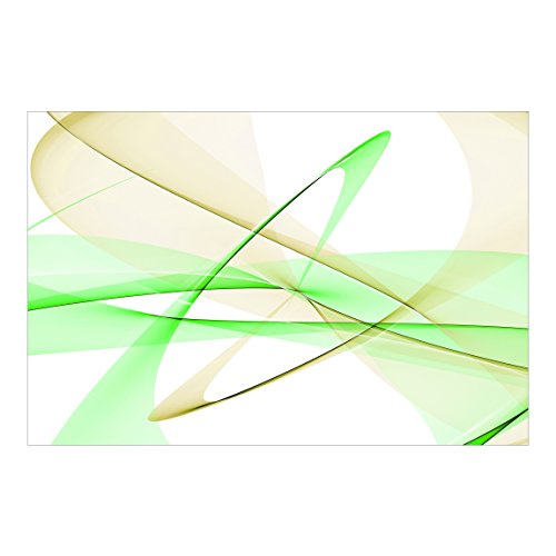 Apalis Vliestapete Transparent Waves Fototapete Breit | Vlies Tapete Wandtapete Wandbild Foto 3D Fototapete für Schlafzimmer Wohnzimmer Küche | grün, 95040 - 2