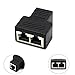 Produktbild IPOTCH 1 bis 2 Port RJ45 LAN Ethernet Network Anschlüsse Splitter Adapter Stecker - Farben Auswählen - Schwarz