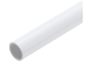 QUARKZMAN Tubo Rigido PVC Rotondo 10mm ID 12mm OD 9" Lunghezza Bianco Alta Resistenza per Acqua, Artigianato, Guaina Cavi