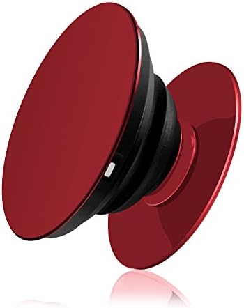 Multifunction Mount Expanding Phone Holder, ROASEY Cellphone Grip Release Hands Black Stand for Smartphones and Tablets pads Phone Accessories - Red