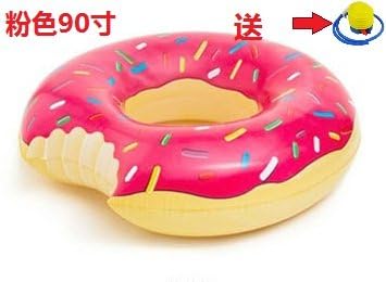 Inflatable, Bathing, Bathing,New Swimming Ring, Doughnut Lifesaving Ring, Floating Drainage, Toy Armpit Swimming Suit And Thickening Circle Adult,90 Inches Of Pink
