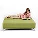 Children's Convertible 2 Seater Clic Clac Sofa Bed - Lime Green