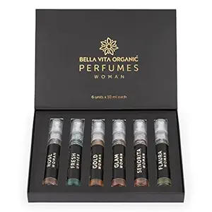 Bella Vita Organic Woman Perfume Gift Set for Women 6x10 ml Perfumes Luxury Scent Long Lasting Fragrance