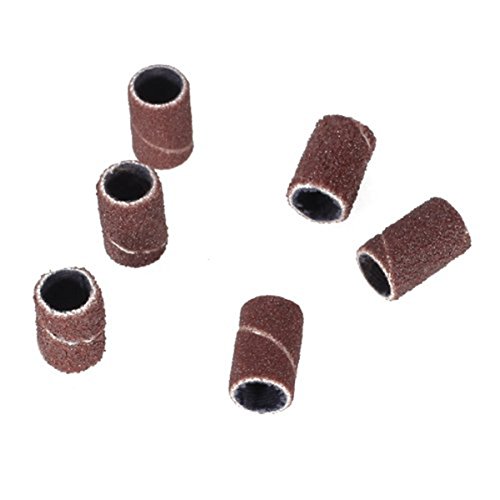 ROSENICE Nagelfräser Fräseraufsatz Set Bit Set Mandrel Schleifhülsen Maniküre – 6 Stücke - 5
