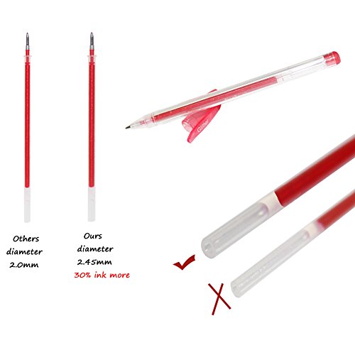 Farbige Gelschreiber Gelstifte Set, inkl. Metallic, Pastellfarben, Neon, Glitzer für Erwachsenen-Malbücher Scrapbooking, färben, etwas Kritzeln, skizzieren und Craft, Pack von 48 Gelroller mit 1,0mm Spitze - 4