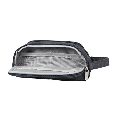 Damero Universale Organiser Tasche mit Doppelschicht Tragtasche für Reise zum Ladegrät/Eletronisches Zubehör für Reiseorganisator (Mittel, Schwarz) - 3