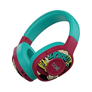 boAt Rockerz 550 Bluetooth Wireless Over Ear Headphone with Mic (Red, Maroon Maverick)