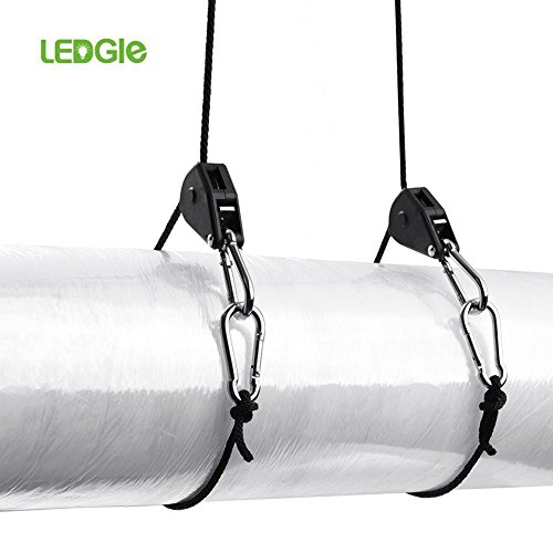 LEDGLE® GS-Haken02 1/8 Zoll Rope Ratchet Seilratsche einstellbare Pflanzenlampe Seilratsche bis zu 68kg Lastkapazität (ein Pair) - 6