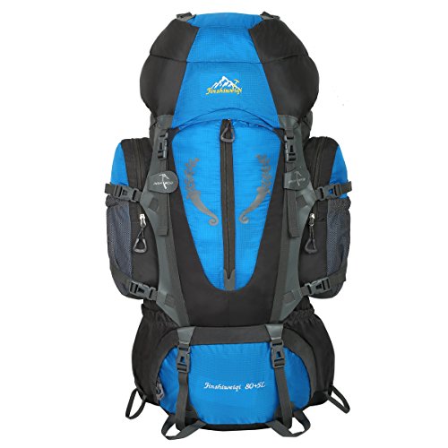 Hwjianfeng 85L Mochilas de Acampada Hombre Multifuncional Mochilas de Senderismo Portatil Impermeable de Nilon Mochilas de Excursion para Viajes Mochilas Unisex